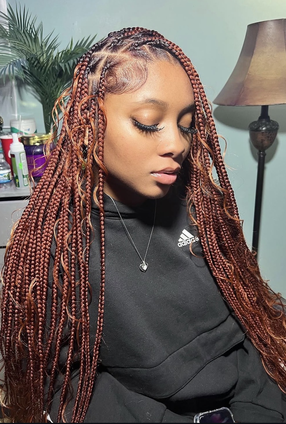 Medium Boho Knotless Braids