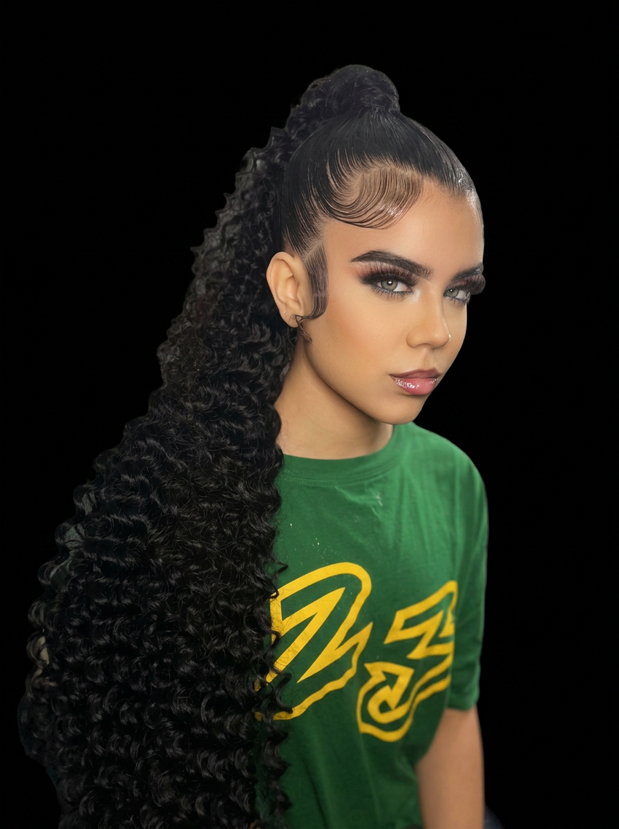 Full Glam with Ponytail Style